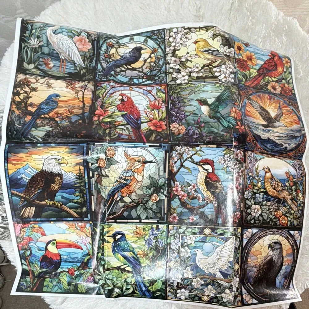 Birds Art Colorful Bird Collage 1000 Piece Jigsaw Puzzle Z-503 70x50cm